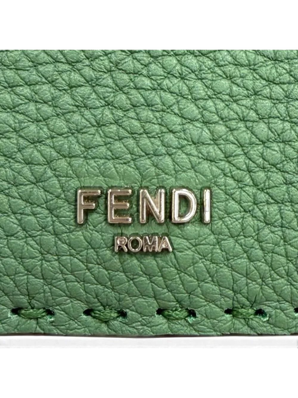 Fendi Selleria Bifold Logo Leather Compact Wallet